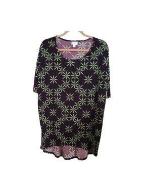 NWT LuLaroe Irma Tunic Navy Green Size Small 4/6